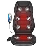 COMFIER Massageauflage mit Wärme, Vibrierendes Massagekissen mit 8 Massageknoten & 5 Modi, Rückenmassagegerät zur Entspannung zuhause und im Büro，Geschenke für Mama, Papa