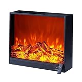 Dekorativer Kamin Elektrische Kamineinsätze, Einbau-/Wand-Elektrokaminheizung, Einstellbarer Flammeneffekt, Knopf-/Fernbedienung(S)