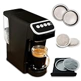 PeleCafe Kaffeemaschine, kompatibel mit Senseo-Pods, schnelles Aufbrühen, reichhaltige Geschmacksextraktion, platzsparend, schlanker, moderner Geschmack in Barista-Qualität, Crema-Schicht oben
