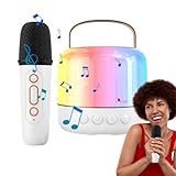Karaoke -Gesangsmaschine, drahtlose Karaoke -Maschine - Wireless High -Fidelity -Audio -Lautsprecher wiederaufladbare Karaoke -Maschine - Verstärker -LED -Leuchten tragbare Lautsprecher für Camping, B