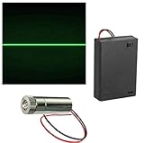 CTRICALVER 1 Stück 520nm 3-5V Grün Laserlinie Modul Diode w/Driver Kunststofflinse+ 1pcs AA Batteriehalter