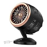 MAGICLULU Tischventilator USB Mini-Lüfter mit Griff Mini-Lüfter fürs Büro Golden