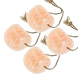 HAF® 4X Salzleckstein 5-6 kg mit Kordel für Pferde, Rinder, Wild und Schafe | Leckstein aus 100% Bergkristallsalz | Mineralleckstein aus Pakistan | Größe: 5-6 kg | Menge: 4 Stück