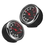 Sosoport 2Stücke Teiliges Mechanisches Autothermometer für Innenräume Hochgenaues Temperaturmessgerät zur Einfachen Überwachung der Fahrzeuginnenraumtemperatur für Angenehme Fahrt
