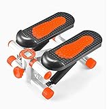 Mini-Stepper Swing Stepper Fitness-Stepper-Schrittmaschine, Fitness-Cardio-Trainingstrainer, mit Widerstandsband und Display
