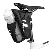 ROCKBROS Fahrrad Satteltasche Fahrradsitztasche mit Flaschenhalter für MTB Rennrad Wasserdicht Kratzfest Reflektierend mit/ohne Wasserflasche