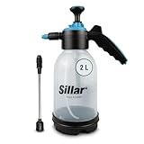 Sillar 2L Drucksprüher mit ergonomischer Lanze | Universelle Sprühflasche für Garten, Haushalt, Reinigung, Schädlingsbekämpfung & Pflanzenschutz, verstellbare Düse