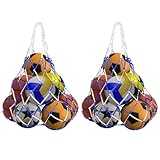 flintronic Ballnetz Net, Tragbare Ballnetz Sports Ball Ballnetz, Extra Groß Fußball Ballnetz für 10-12 Bälle für Basketball Fußball Rugbyball Volleyball