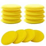 12 Stück Auto-Polierpads, Politur, weicher Schaumstoff, Applikator-Pads, praktischer Auto-Polierschwamm, Wachs-Applikator-Schwamm für sauberes Auto, Fahrzeug, Autoglas (Gelb)