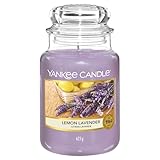Yankee Candle Duftkerze im Glas (groß) | Lemon Lavender | Kerze mit langer Brenndauer bis zu 150 Stunden | Perfekte Geschenke für Frauen
