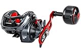 Sougayilang Baitcaster-Angelrolle, 400 Größe mit 15,9 kg max. Zugkraft 6,3:1 Übersetzung, flache Wurfrolle für Moschus, Linkshänder