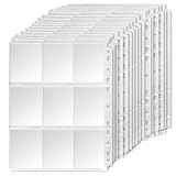 60 stück Sammelkarten Hüllen Doppelseitiger 1080 pockets,Transparent Sammelhüllen Photocard Sleeves Sammelalbum für Spielkarte,Leere Sammelmappe Folien 11 Löcher für Sammeln aller Arten