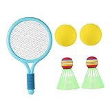 Kisangel Tennis Und Badminton Set 1 Set Mit 2 Schlägern Und 4 Bällen Outdoor Sport Für Ideal Für Freizeitaktivitäten Und Training