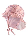 Sterntaler Sonnenhut Corale - Mädchen Bademütze - UV-Schutz 50+ Sommermütze für Strand und Schwimmbad - mit Nackenschutz und Bindebändern - Baby & Kinder Kopfbedeckung - zartrosa, Größe 51