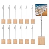 ARROMI 12 Stück Fotohalter Mit Klammern, Fotoständer, Fotohalter, Foto Halter Mit Klammer, Tischkartenhalter Fotohalter, Postkartenständer, für Hausdekoration, Büro, Hausdekoration, Party ﻿