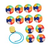 BRIGHTFUFU Poolspielzeug Interaktive Strandbälle Aufblasbarer Strandball Klassiker Regenbogenfarbe Geburtstag Pool PVC Strandbälle im Freien im Freien Strandbälle Party Bevorzugt