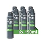 Dove Men+Care Anti-Transpirant Deo Spray Extra Fresh schützt 48 Stunden vor Körpergeruch und Schweiß 150 ml 6 Stück