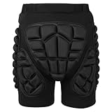 Unisex Hüftpolster Eva Protektorenhose Gepolsterter Shorts Für Ski, Snowboard & Skate, Hip Butt Tailbone Impact Protection (Schwarz,S)