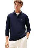 Tommy Hilfiger Herren Poloshirts Langarm in Regular Fit mit Stretch und Bio-Piqué-Baumwolle, Wüstenhimmel, XX-Large