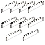 Sotech 10 x SO-TECH® Bügelgriffe BG03e ECHT EDELSTAHL massiv Ø 10 mm / BA 128 mm / Möbelgriffe Schrankgriffe