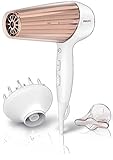 Philips MoistureProtect Haartrockner - 2300W, Ionisierungsfunktion, 6 Hitze- und Geschwindigkeitsstufen, inkl. Diffusor & Stylingdüse (Modell HP8280/00)