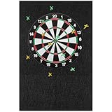 Flintronic Filz Dartboard-Wandschutz, HBT: 900x600x12mm, Dartscheiben Umrandung, Selbstklebend, Gespleißt Dart Wandschutz, Dart Zubehör, Schwarz