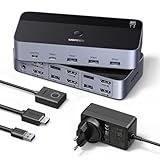 UGREEN HDMI 2.0 KVM Switch 2 PC 2 Monitore 4K60Hz Tastatur und Desktop-Controller Umschaltung 4 USB 3.0 Ports Kompatibel mit Windows/Linux/MacOS usw.