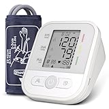 NWOUIIAY Blutdruckmessgerät Oberarm mit LCD-Digitalanzeige, intelligentes automatisches Blutdruckmessgerät mit verstellbarer Manschette (22-42cm)