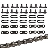 10 Set Fahrradkette, Glieder,Unisex Kettenverschlussglieder, schwarz