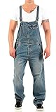 Jet Lag Herren Latz Jeans Overall Lange Hose Loose Fit Denim Long L