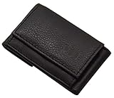 Kalbsleder Mini Geldbörse/Geldbeutel/Portemonnaie/Portmonaise/Geldtasche/Portmonee MJ-Design-Germany in Schwarz