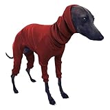 Windhundpullover für Hunde, Baumwoll-Windhund-Pyjamas vierbeinige Kleidung mit Kapuzenhippet-Pyjamas dehnbar warm warm Hundemantel M Pullover für Hunde
