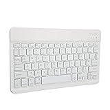 CHICIRIS Kabellose -Tastatur, Leise Tastatur mit Ergonomischem Design, Tastenkappe, 78 Tasten, RGB-Hintergrundbeleuchtung für Laptops (Weiß)
