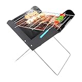 Tragbarer Grill, zusammenklappbar, schwer – Metallgrill für Grill-Picknicks, Klappgrill für den Grill, Outdoor-Kochausrüstung für das Büro