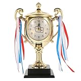 BESTYASH 1 Stück Kreative Tischuhr Einfache Desktop Uhr für Erwachsene Batteriebetrieben Vintage Design für Schlafzimmer und Wohnzimmer Deko