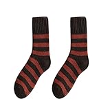 Lustige Socken Herren 39-42 Warme Wollsocken Verdickungssocken Mode Wintersocken Unisex Wollsocken Socken Wein Bier (B, One Size)