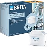 BRITA Wasserfilterkartusche MAXTRA PRO Pure Performance (All-in-1) 4er-Pack – Original Ersatz-Wasserfilter für alle BRITA-Kannen: reiner Wassergeschmack – filtert PFAS, Chlor, Kalk & Metalle