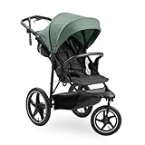 Hauck Kinderwagen Runner 3, Dreirad Buggy mit XL Lufträder, Federung, Handbremse, XL Sonnenverdeck (UPF 50+), Faltbar, Korb mit Deckel, Liegefunktion, Getränkehalter - Jungle Green