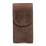 Hengwin Premium Leder Holster Handyhalter Herren, Handy Gürteltasche Kompatibel Mit iPhone 16 15 14 13 ProMax, 16 Plus, Samsung Galaxy S25+, S25 S24 S23 Ultra Handytasche Für Die Reise (Braun)