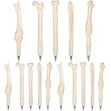 Tucnoeu 15 Stück Neuheit Knochen Kugelschreiber, Schwarz Tinte Kugelschreiber mit Knochen, Knochen Design Ballpiont für Halloween Krankenschwester Doktor Physiotherapeuten