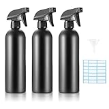 iguTrail 3 Stk Sprühflasche 500ml, SprühflaschenSchwarz, Friseursprühflaschen, Pflanzensprühflasche, Pumpsprühflasche, Sprüher Leer, Wasser Sprühflasche Zerstäuber für Pflanzen, Haare (schwarz)