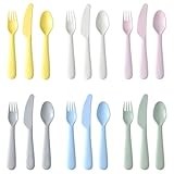 IKEA Kalas Besteck-Set für Babys/Kleinkinder, 18-teilig, Pastellfarben, mehrfarbig, BPA-frei
