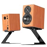PUTORSEN Lautsprecher Ständer Schreibtisch, Für Kleine, Mittlere Computer Speaker Stand, Ideal für Studio Monitore am Schreibtisch, Load 10KG, Pair, Schwarz