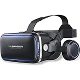 FIYAPOO VR Brille with Headset 3D VR Glasses Virtual Reality Brille PC Spielstunde für 4.7-6.6 Zoll, Android/iPhone Handgeräte, HD Netz, Blaulicht,Kinder und Erwachsenen, Geschenk