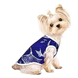 Manta Ray and Fish Print Sleeveless T-Shirt Dogs Cats Vest Wear Fashion Gear Party Walk Vacation Tank Top