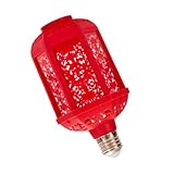 Chinesische Dekorationen – LED-Lampe mit Charakter Fu 7 Farben E27 – Partydekorationen rote Laternen – für Balkon, Haustür, Garten, Geschäft, Hochzeit