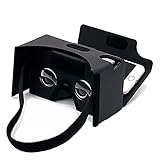 Google Cardboard, VR-Headset, 3D-Box, Virtual-Reality-Brille mit großer, klarer optischer 3D-Linse und bequemem Kopfband, für alle 7,6-15,2 cm Smartphones