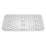 Abtropfschale Geschirr, Abtropfgestell mit Auffangschale, Abtropfgitter Geschirr, Doppelschichtige Multifunktionaler Abtropfmatte für Küchen Spüle Abtropfständer Abtropftablett, 31 x 17,5 x 2,2 cm