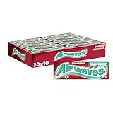 Airwaves Kaugummi Zuckerfrei, Cherry Menthol, 30 x 10 Dragees, Großpackung Chewing Gum, Mit Natürlichem Menthol, Kaugummi ohne Zucker mit Minz Frische (300 Dragees)