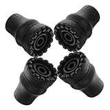 GRIRIW 4 Stück Teiliges Rutschfester Gummi fußprotektoren für Gehstöcke und Trekkingstöcke Langlebige PVC Material Stoßdämpfend Einfache Installation Kompatibel mit Stöcken